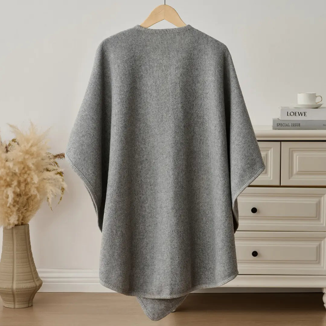 Drape Shawl Crafted From Fleece For Cozy Everyday Wear
