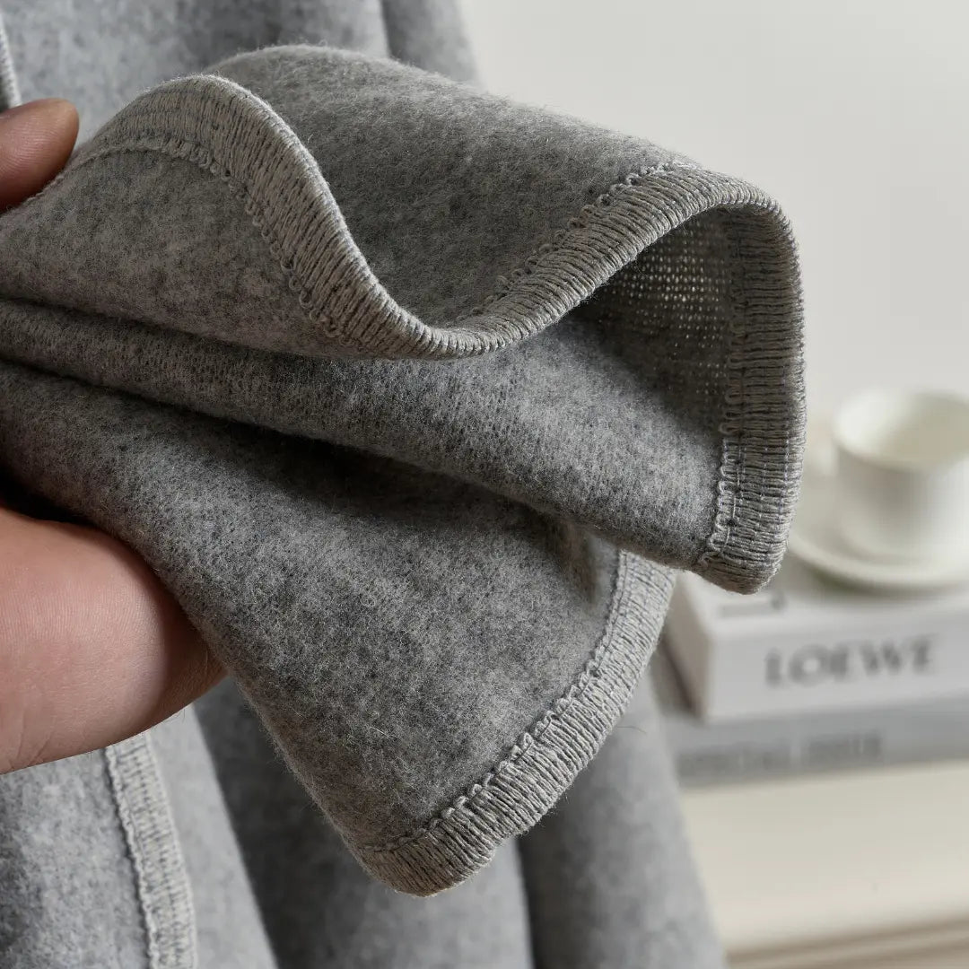 Drape Shawl Crafted From Fleece For Cozy Everyday Wear