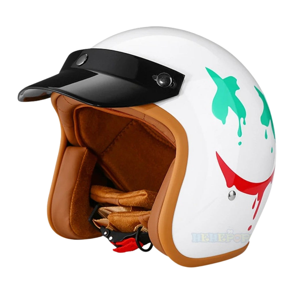 The Street King - Vintage Open Face Helmet - DOT & ECE Approved - Meowbutter