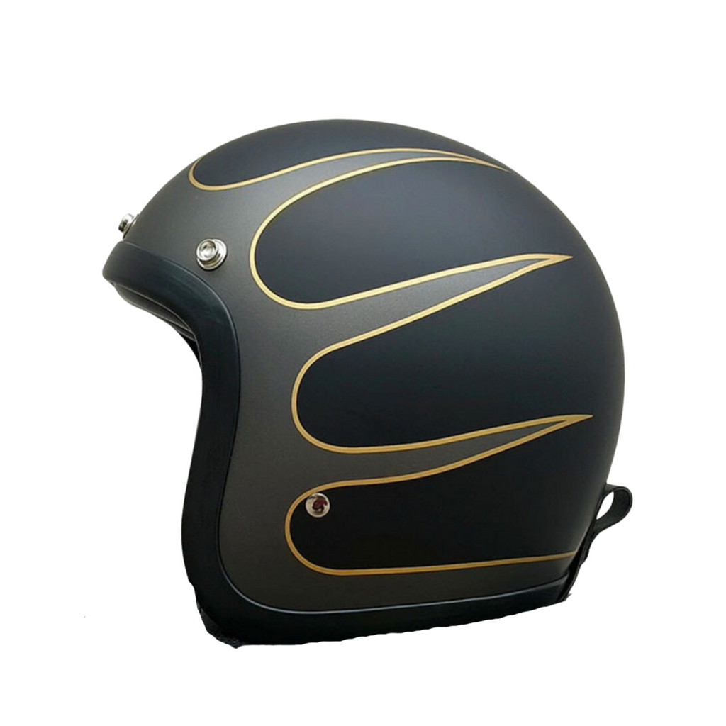 Casco Moto Vintage Chopper Low Profile - Omologato DOT & ECE | meowbutter