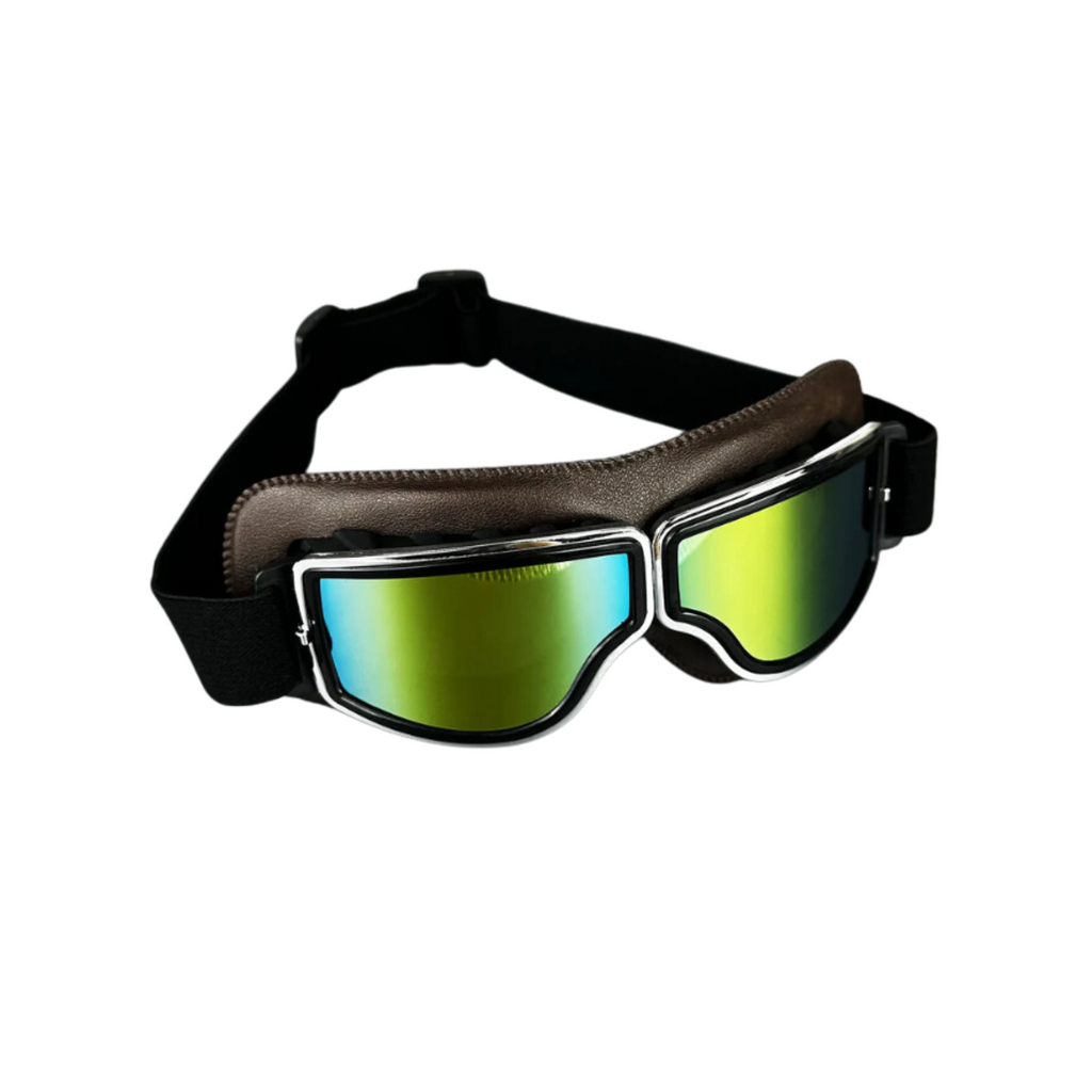 Vintage Leather Motorcycle Goggles - Meowbutter