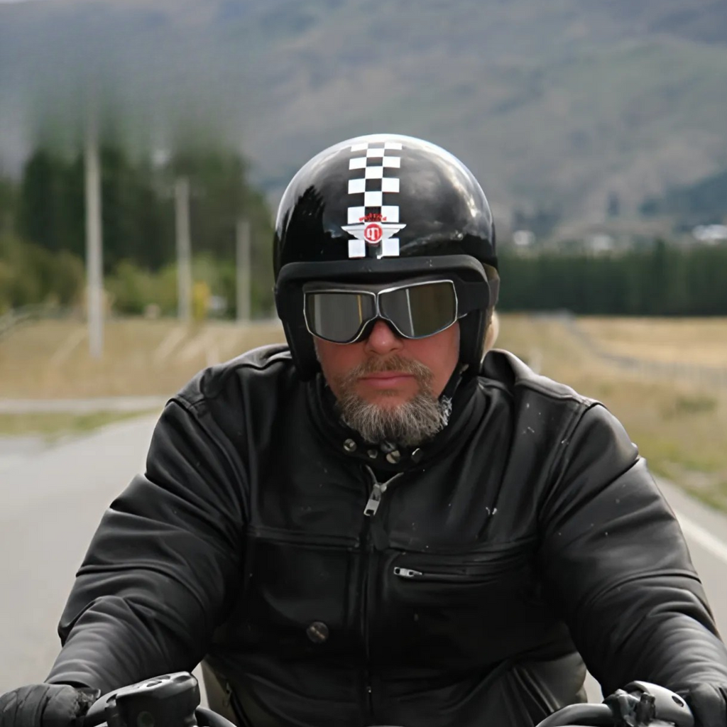 Vintage Leather Motorcycle Goggles - Meowbutter
