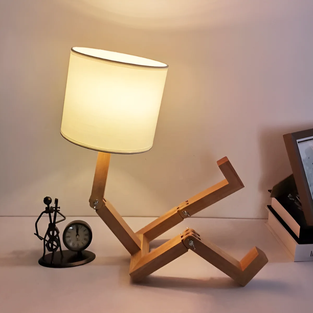 Rilna Table Lamp | Flexible Wooden Design Light | Meowbutter