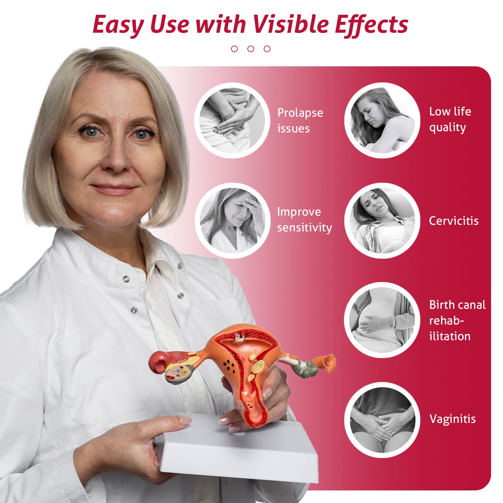 Dispositivo per terapia a luce rossa - Uso per benessere intimo - Funzione riscaldante portatile | meowbutter