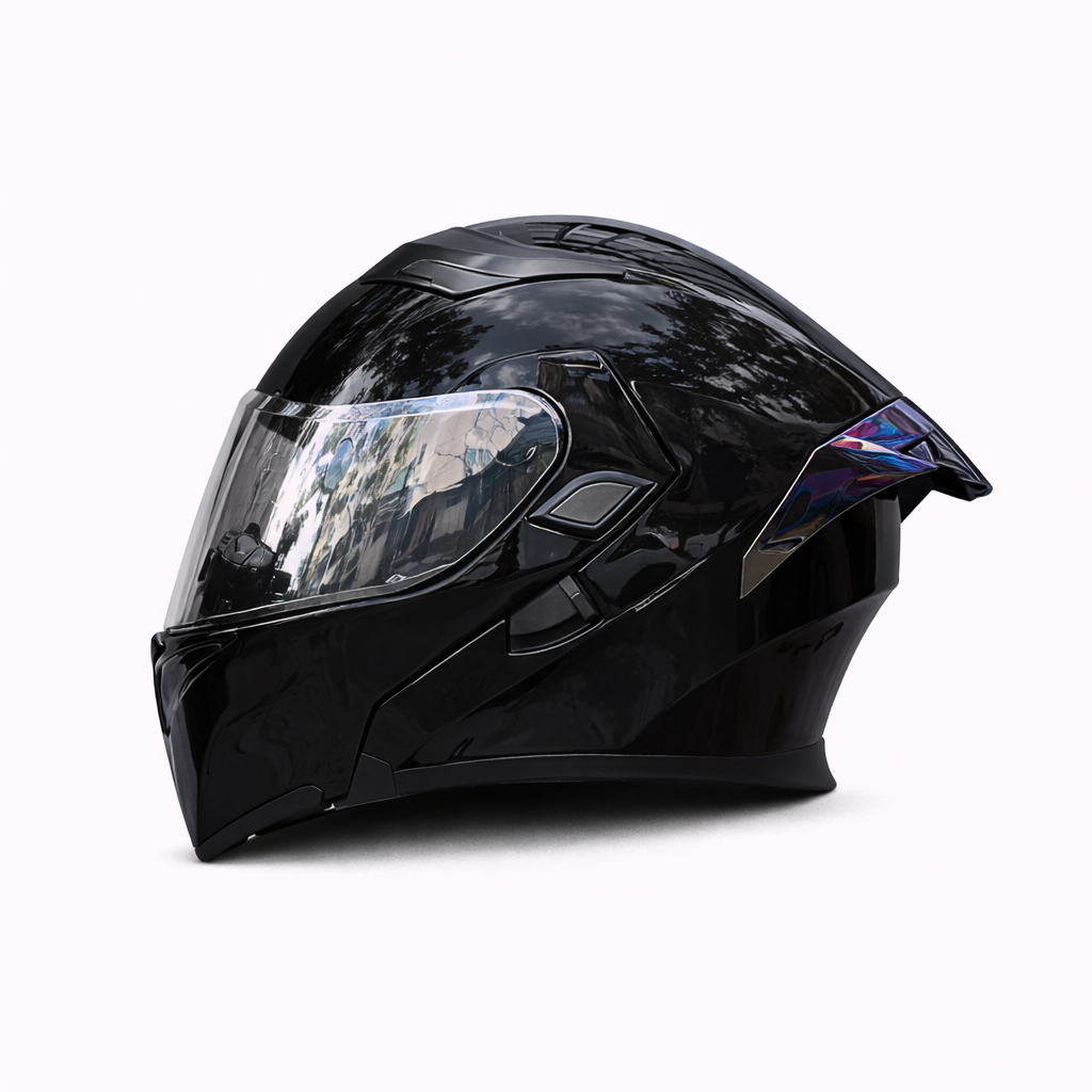 Kask motocyklowy ORZ Z-169 z podnoszoną szczęką, pełna osłona twarzy, podwójna szyba, zatwierdzony przez DOT i ECE - Meowbutter