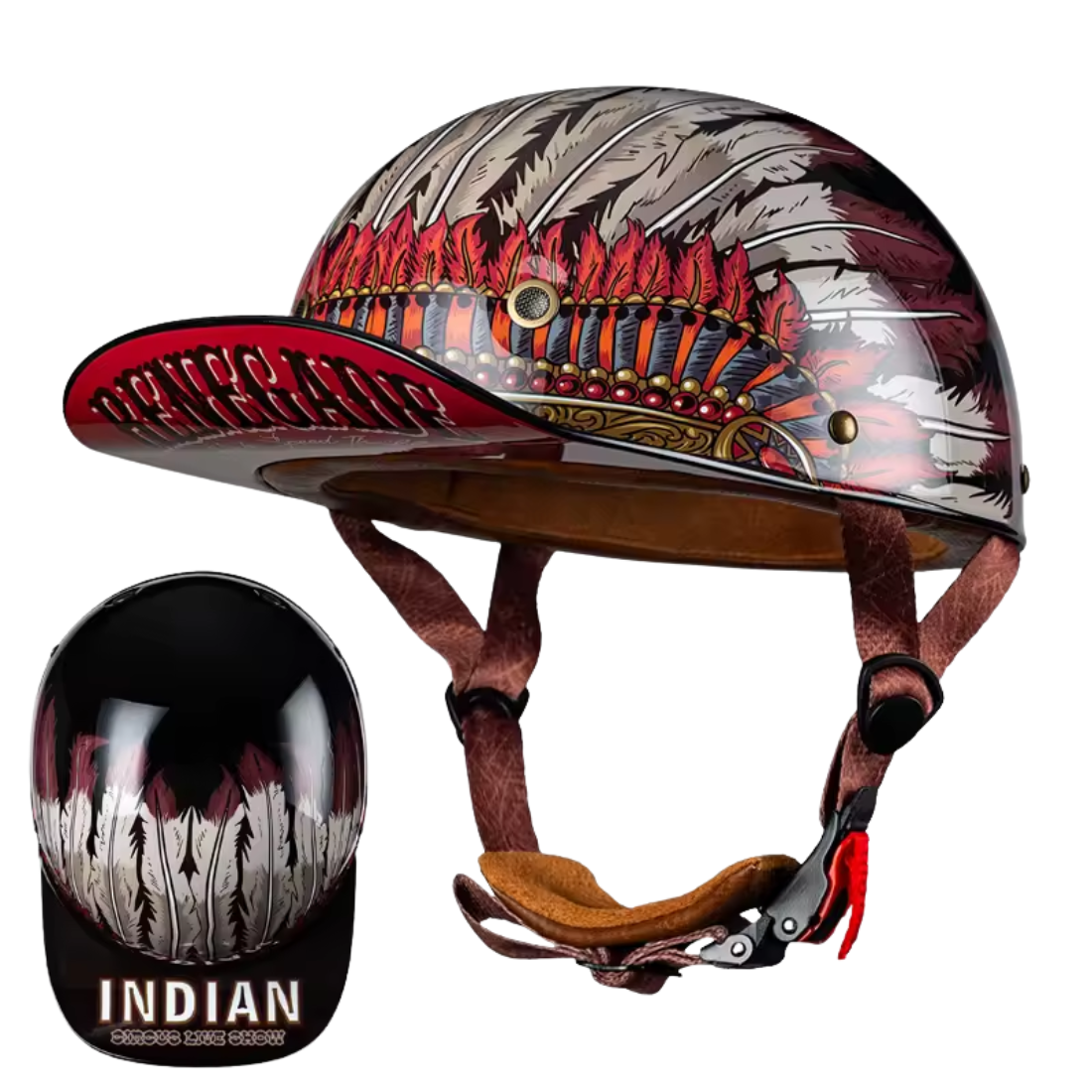 Retro 90s Half Helmet – Vintage Street Rider Style - Meowbutter