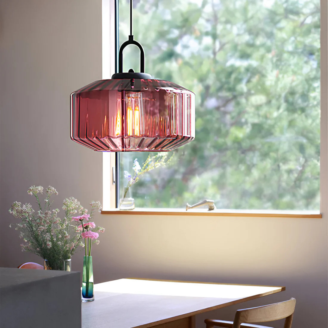 Mireta Glass Pendant Light | Retro-Coloured Glass Design | Meowbutter