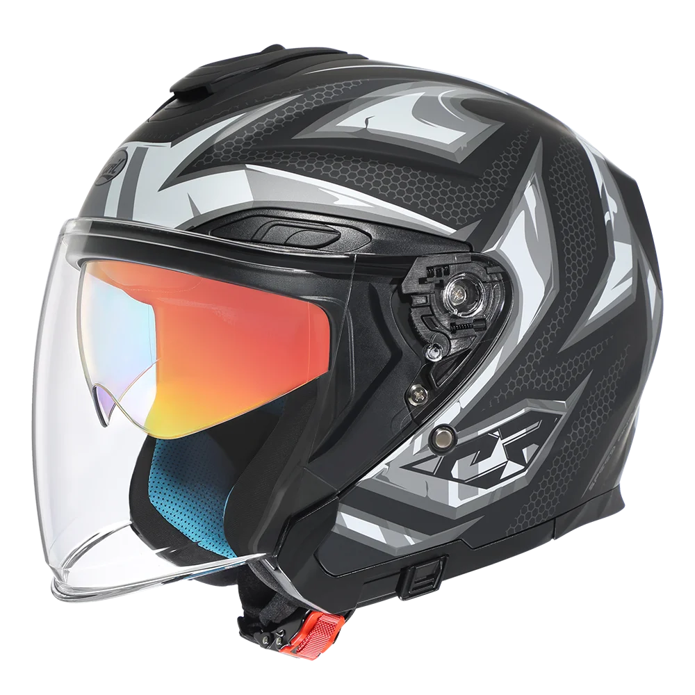 Casco IronRide Open Face con Doble Visera – Certificado DOT - Meowbutter