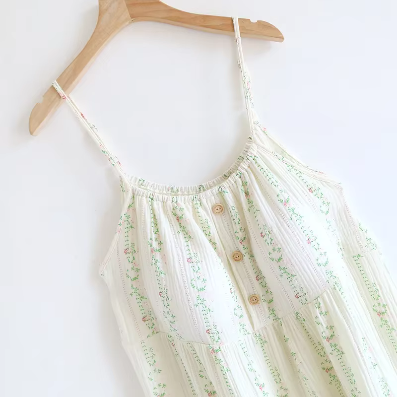 The Bloom Nightgown One Hundred Percent Muslin Cotton