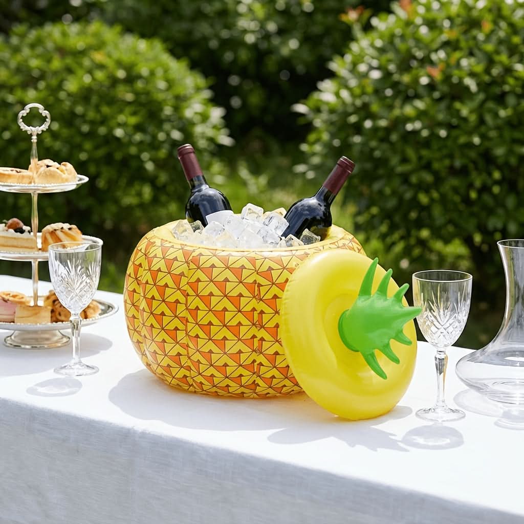 Gheață pentru băuturi în formă de ananas gonflabil pentru răcirea băuturilor în aer liber și petreceri de vară | meowbutter