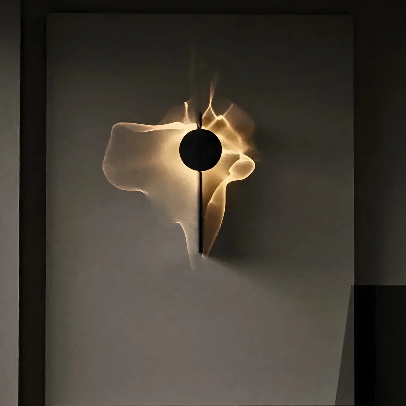 Ripple Wall Sconce With Adjustable 180 Degree Head Warm White Ambient Light