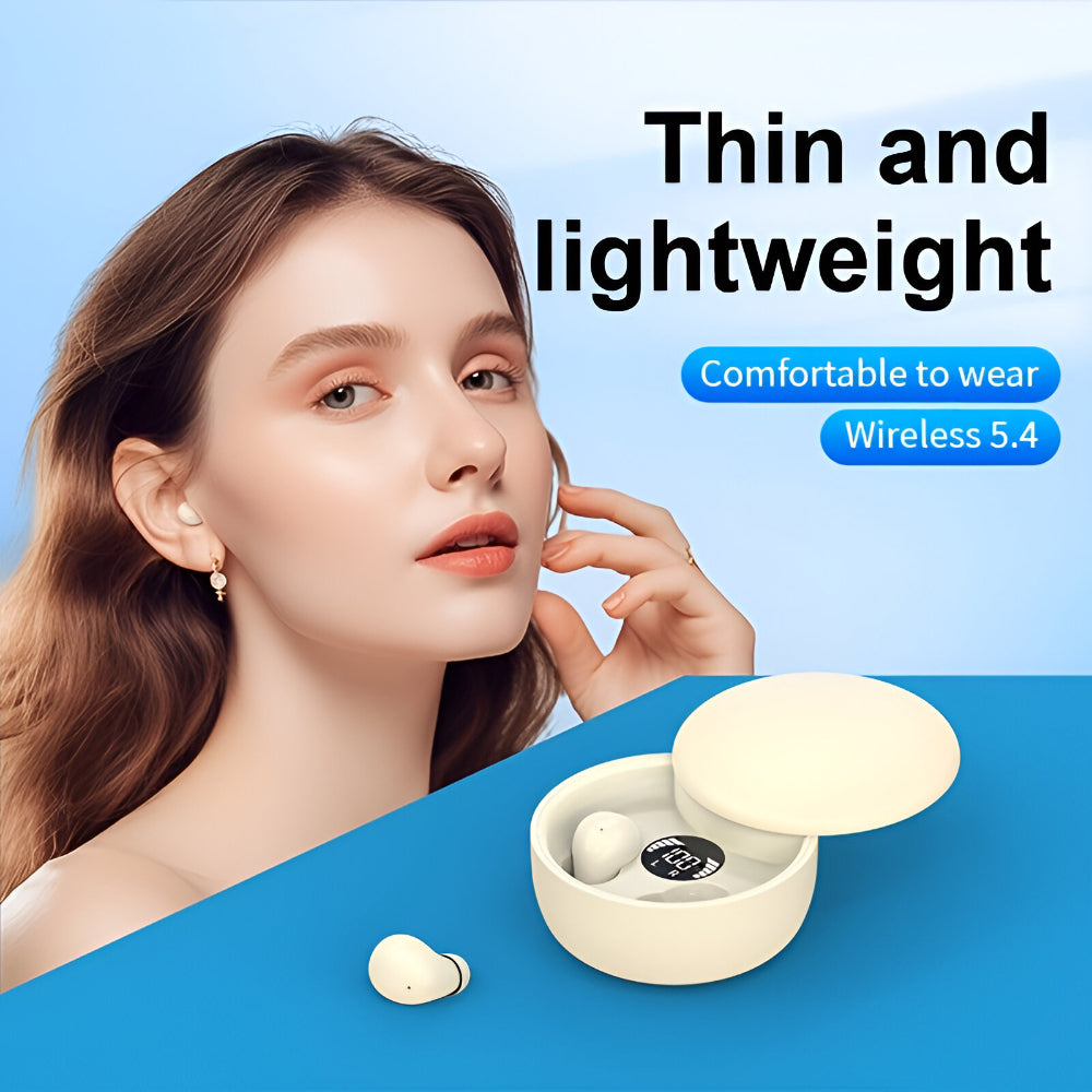 Compact Rechargeable Wireless Earphones — Touch Controls, In-Ear Design