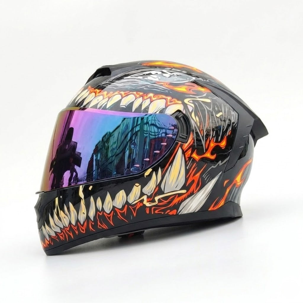 Rider Street Dominator Fullface Helm - Meowbutter