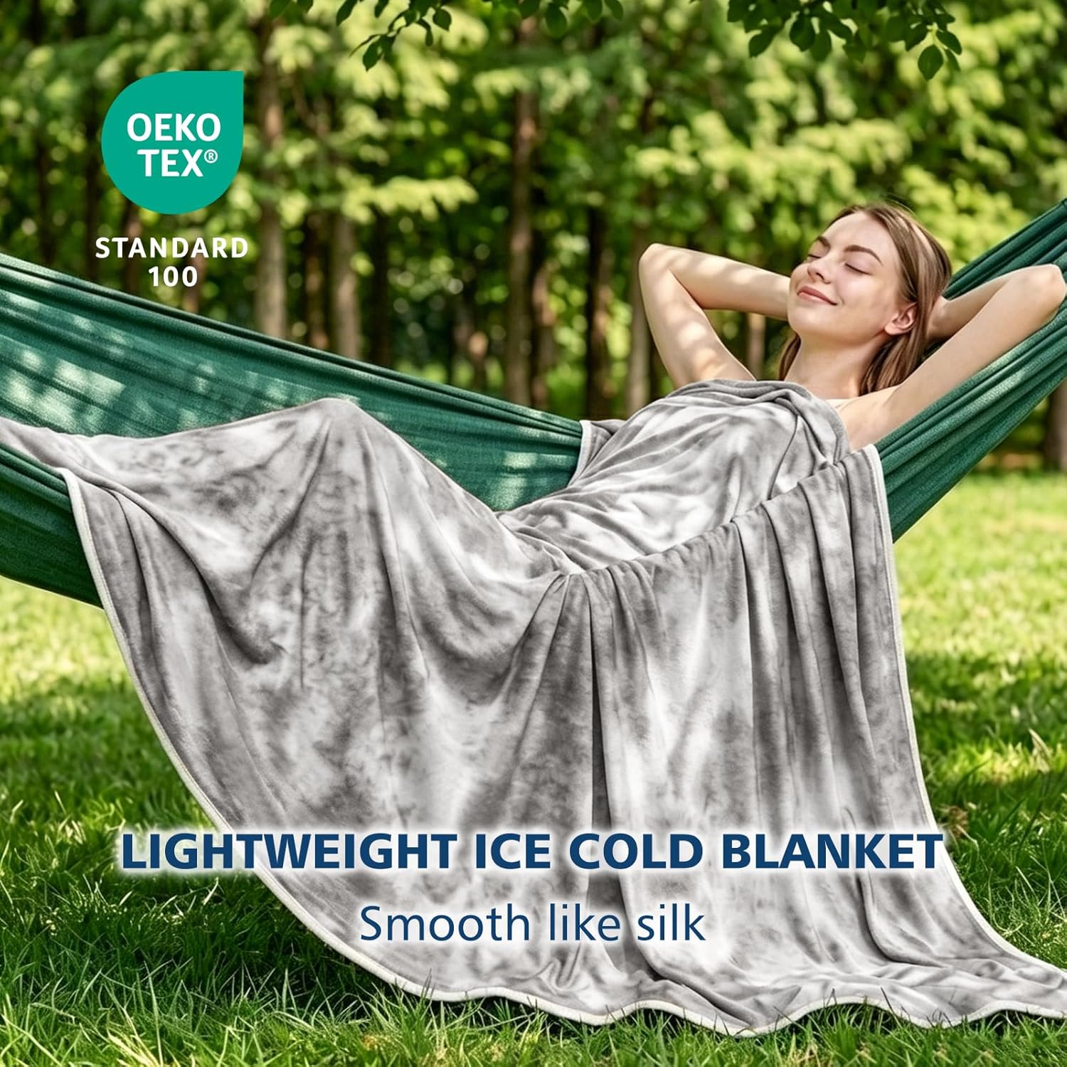 Chill Comfort Arc Chill Cooling Blanket — Lightweight, Breathable Double Layer Weave