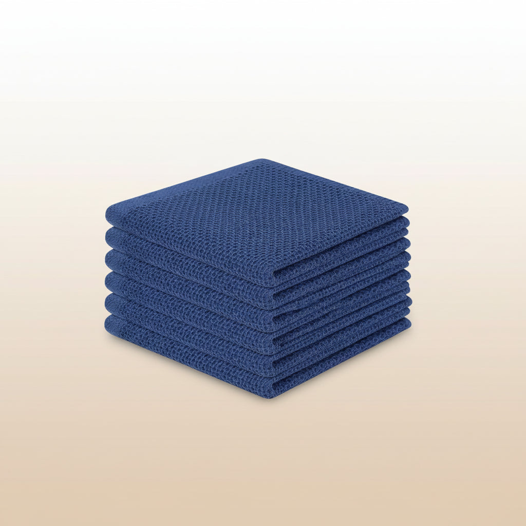 Soft Cotton Dish Cloths Set Absorbent Honeycomb Waffle Weave | Meowbutter