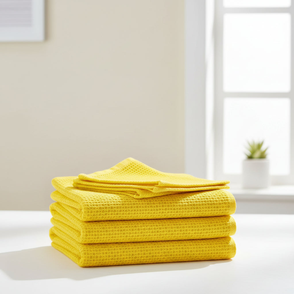 Soft Cotton Dish Cloths Set Absorbent Honeycomb Waffle Weave | Meowbutter