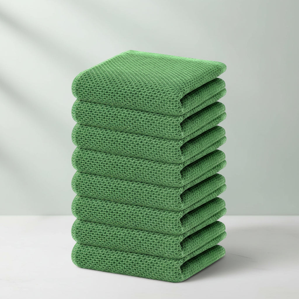 Soft Cotton Dish Cloths Set Absorbent Honeycomb Waffle Weave | Meowbutter
