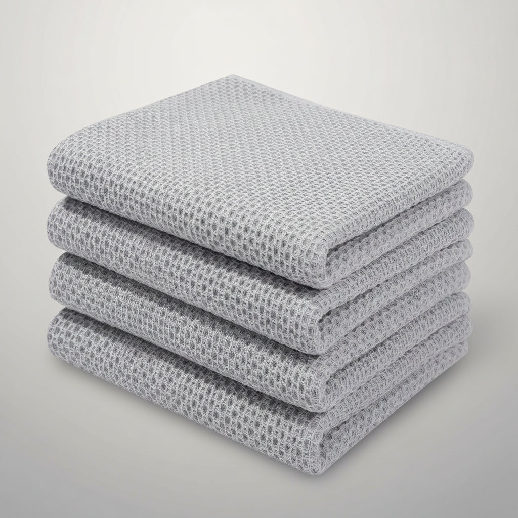 Soft Cotton Dish Cloths Set Absorbent Honeycomb Waffle Weave | Meowbutter