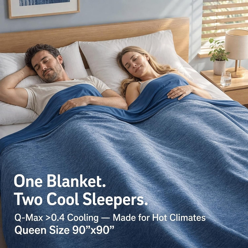Couverture rafraîchissante grand format Queen Cool Comfort — indice de tissu Q-Max supérieur à 0.4