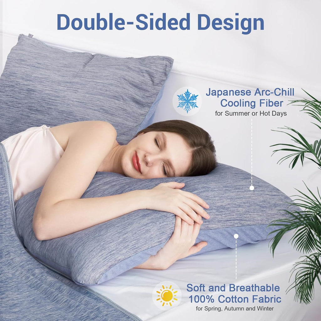 Premium Double-Sided Cooling Pillowcases for Hot Sleepers
