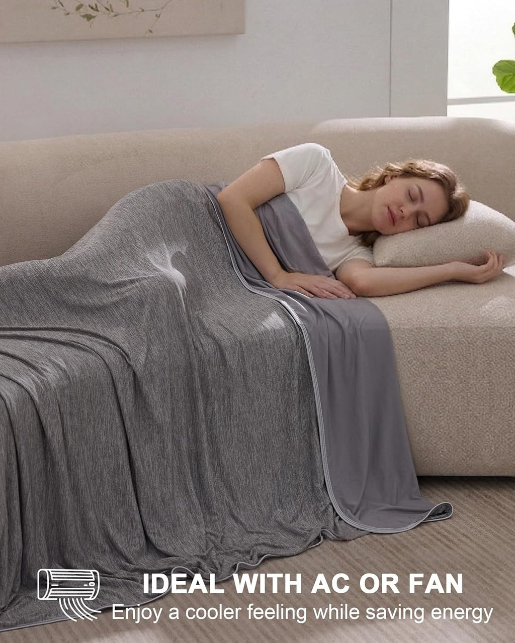Couverture rafraîchissante Cool Comfort — régulation thermique, Q-Max supérieur à 0.4