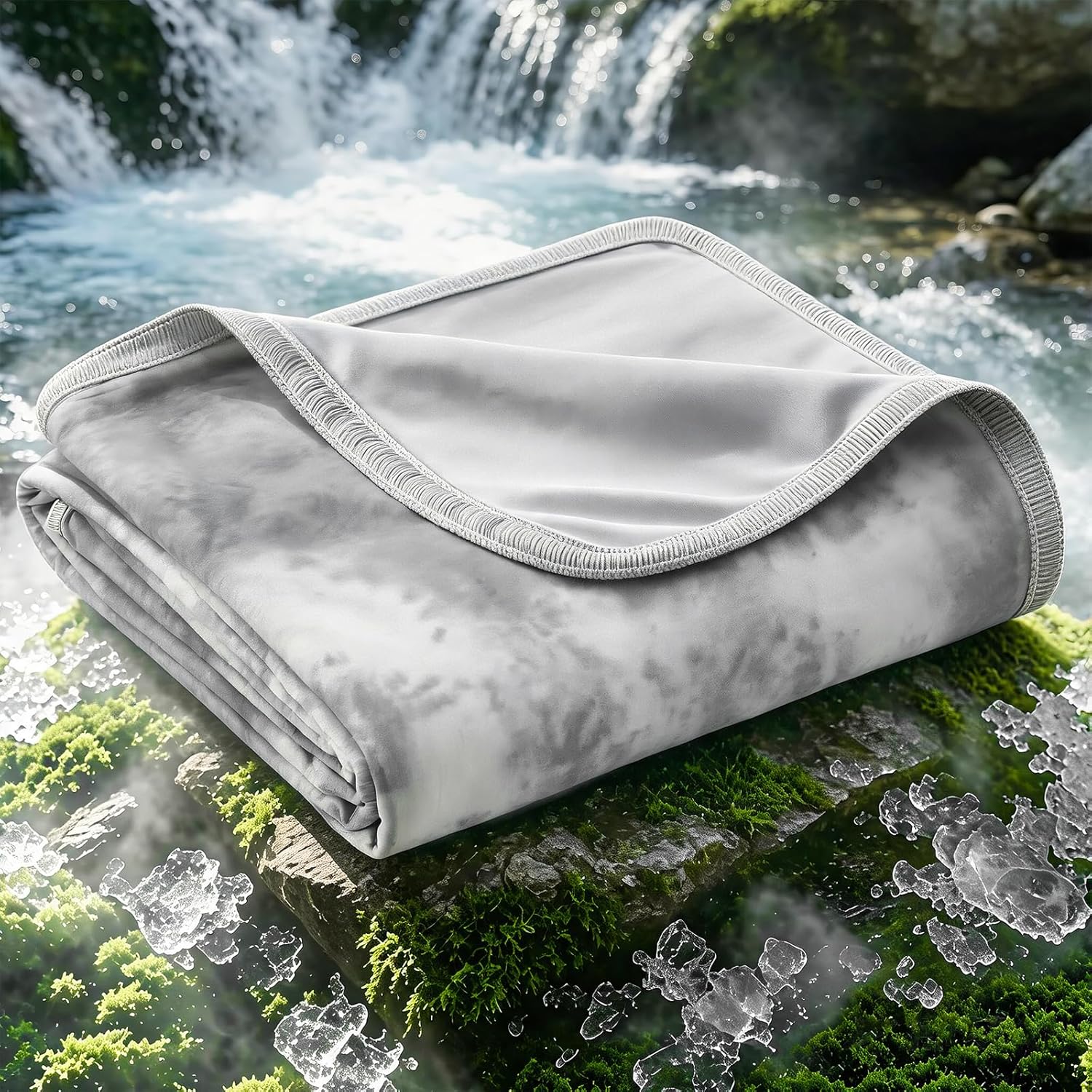 Chill Comfort Arc Chill Cooling Blanket — Lightweight, Breathable Double Layer Weave