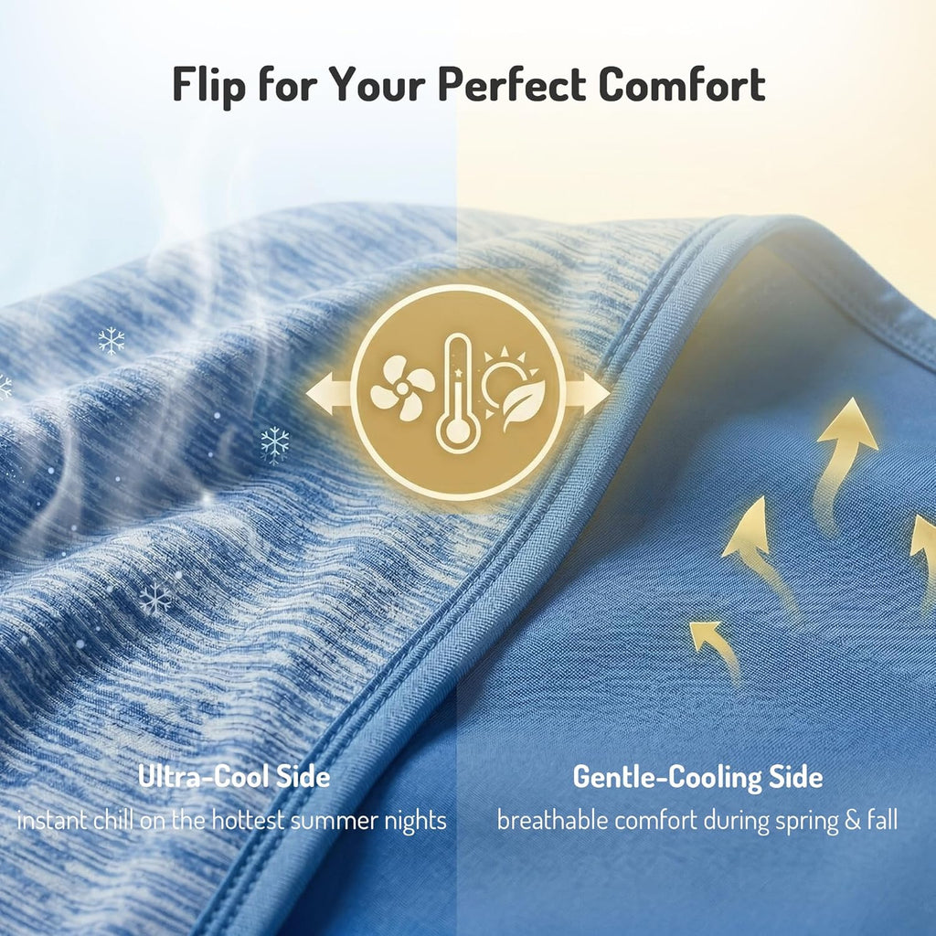 Couverture rafraîchissante grand format Queen Cool Comfort — indice de tissu Q-Max supérieur à 0.4