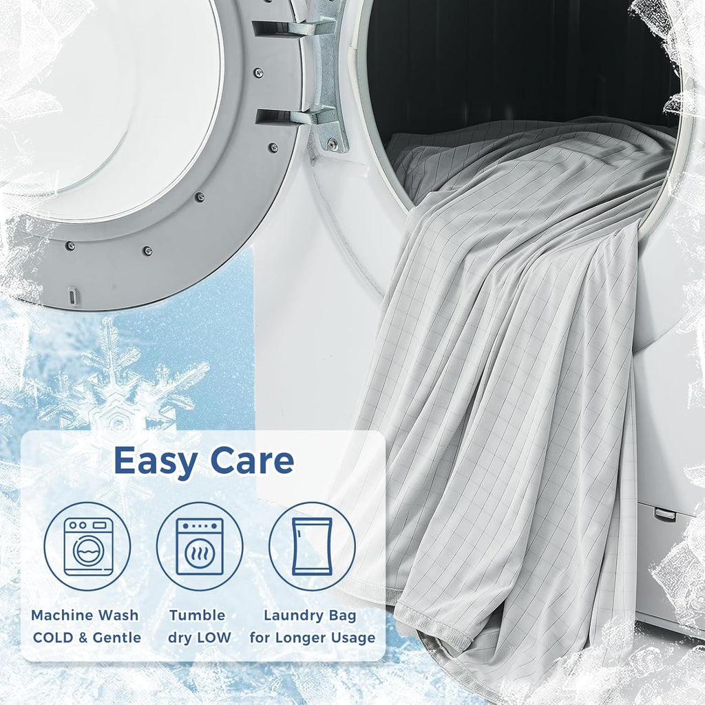 Chill Comfort Reversible Cooling Blanket — Breathable Design, Rapid Heat Extraction