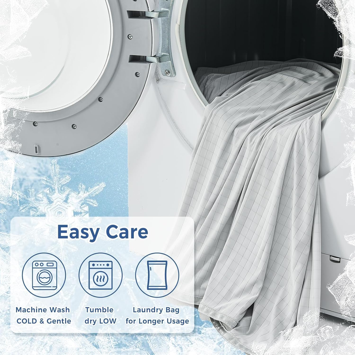 Chill Comfort Reversible Cooling Blanket — Breathable Design, Rapid Heat Extraction