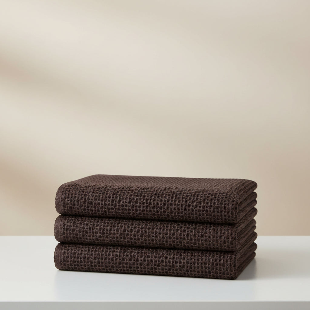 Soft Cotton Dish Cloths Set Absorbent Honeycomb Waffle Weave | Meowbutter