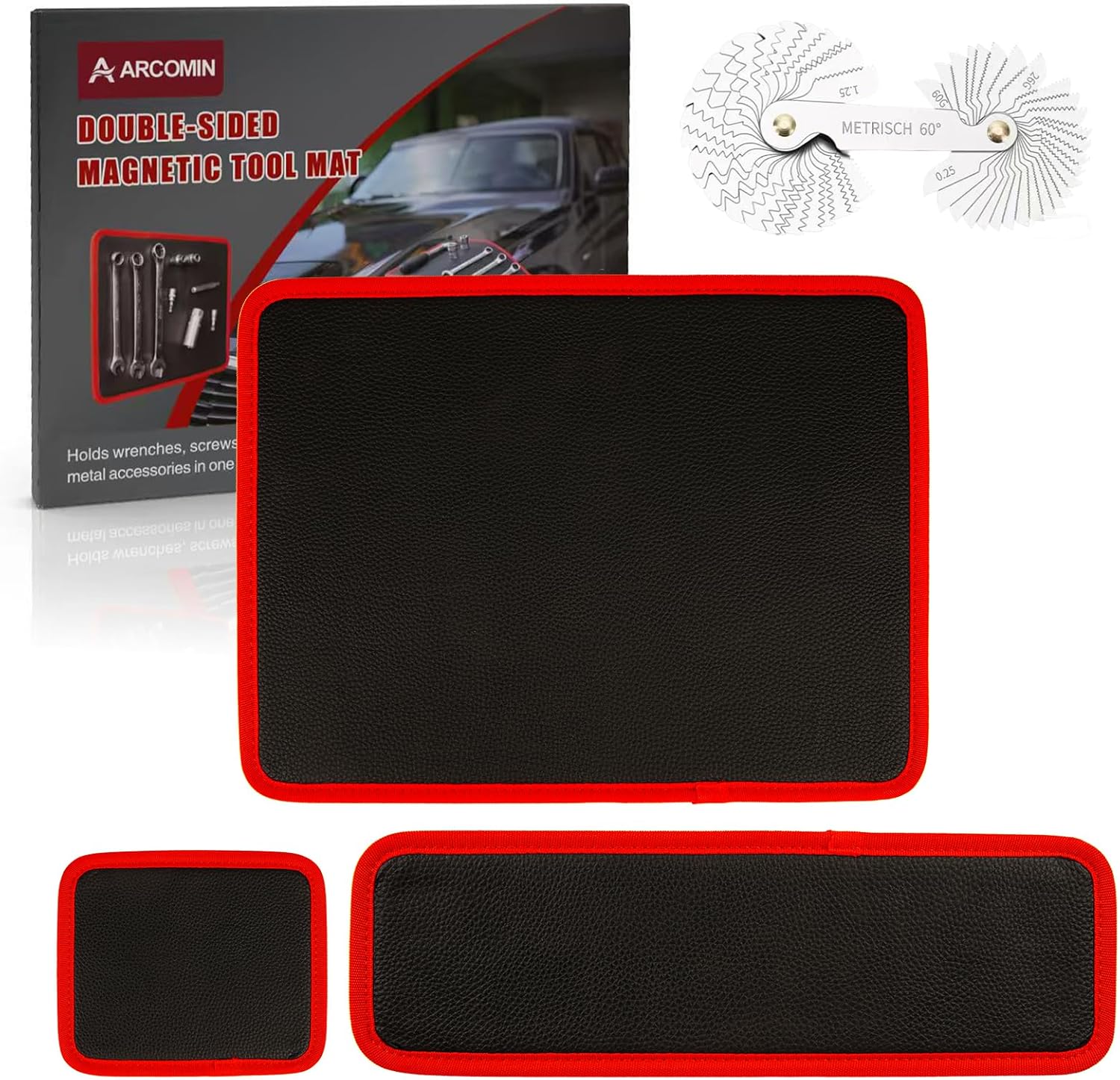 Ensemble de 3 tapis magnétiques pour outils et atelier