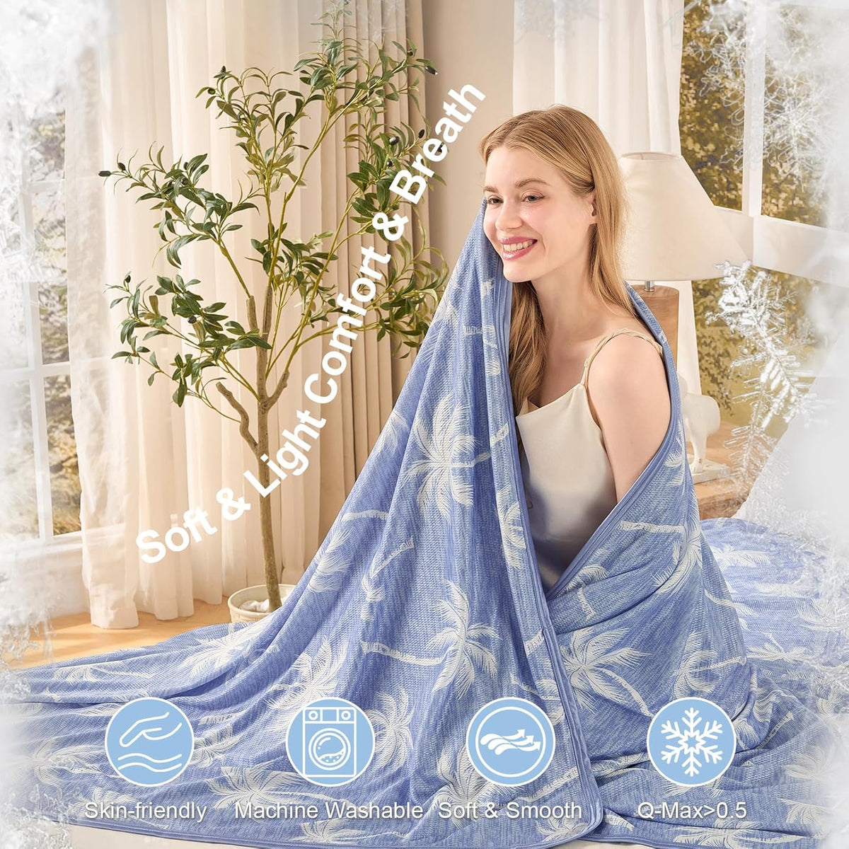 Pătură răcoritoare Cozy Nights — material ușor și respirabil