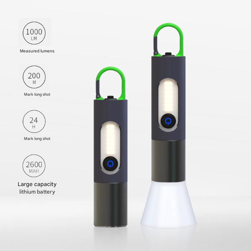 مصباح يدوي LED قابل للتكبير PowerBeam — ضوء غامر واسع وضوء كشاف مركز