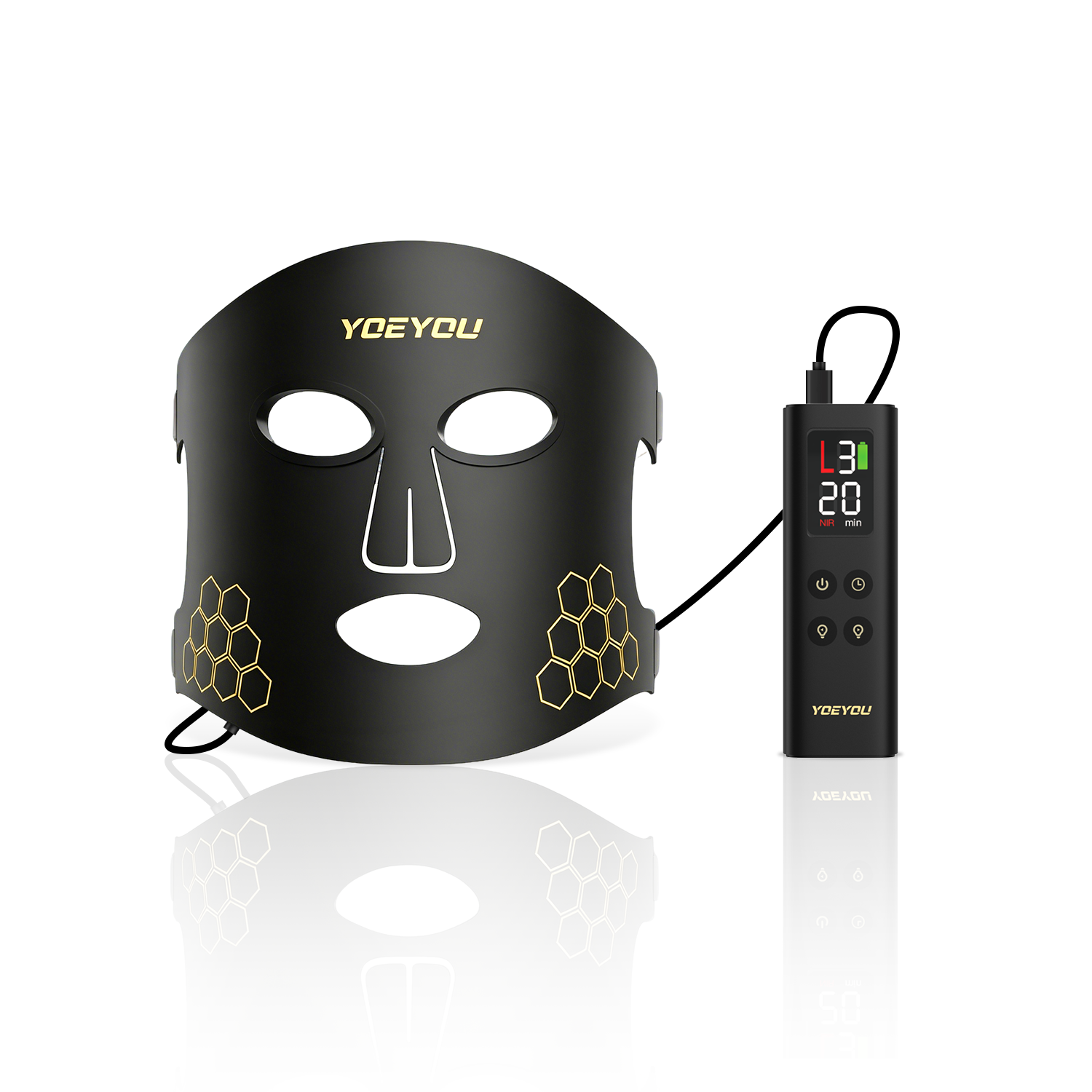 Wearable LED Therapy Mask for Fine Lines, Blemishes and Daily Radiance