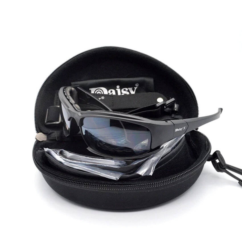 Occhiali da moto polarizzati X7, kit di protezione con 4 lenti