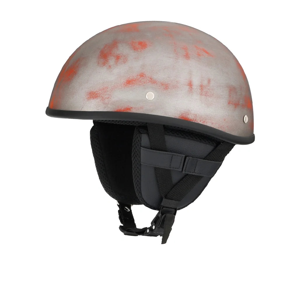 DOT-Certified Lightweight SOA-Style Beanie Helmet — Rust