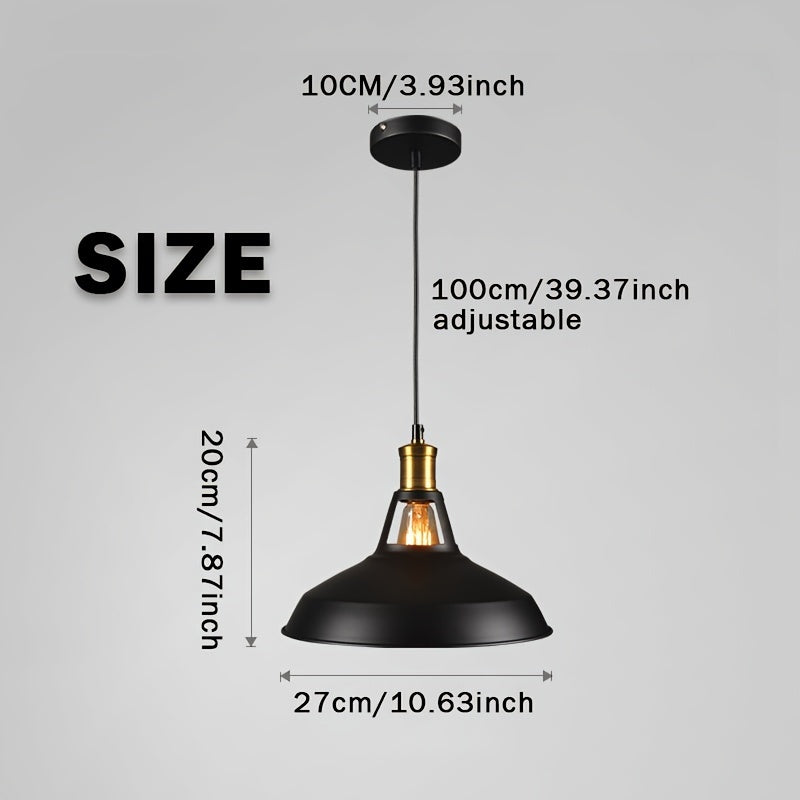 Industrial Metal Pendant Light | Retro Loft Style | Meowbutter