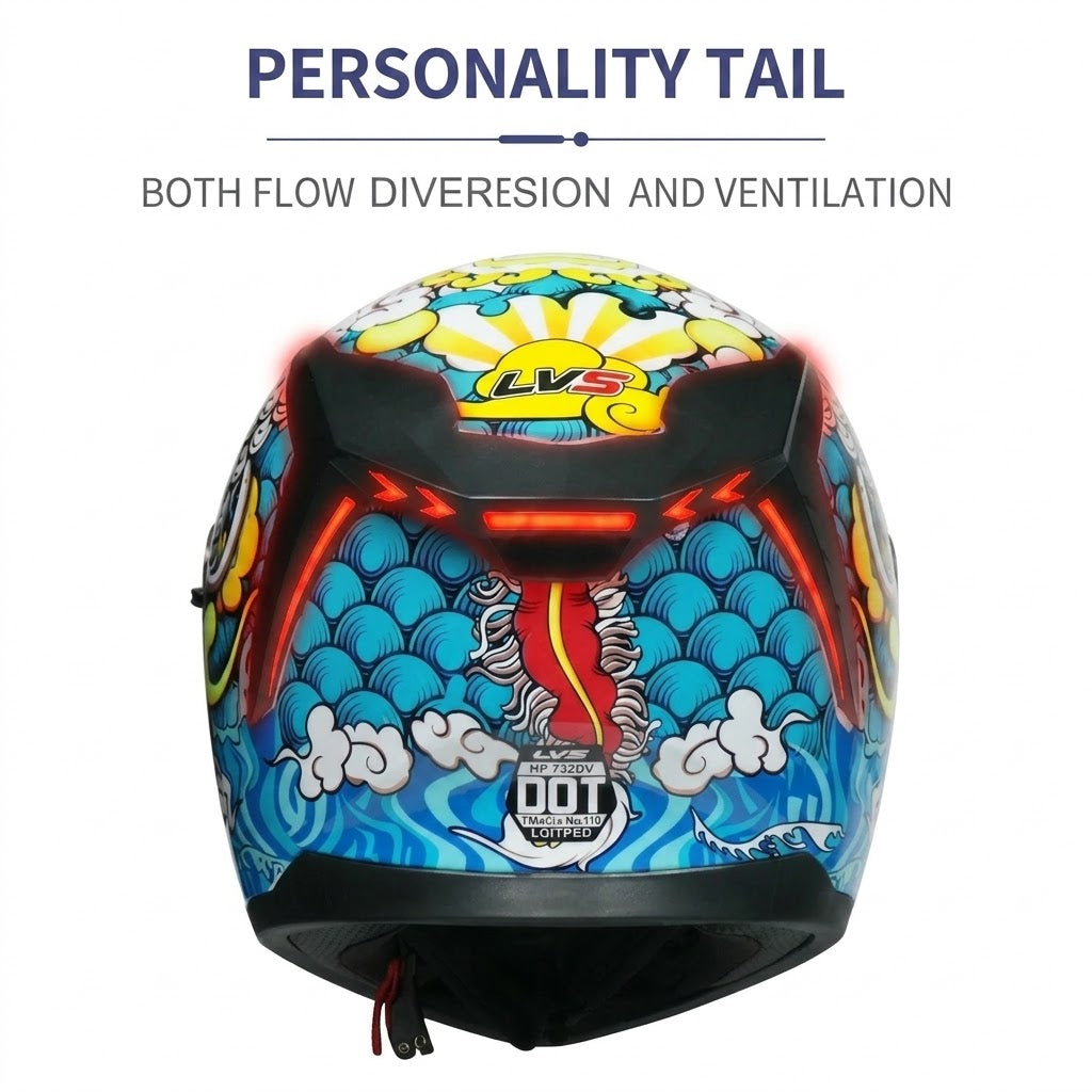 Rider Street Dominator Fullface Helm - Meowbutter