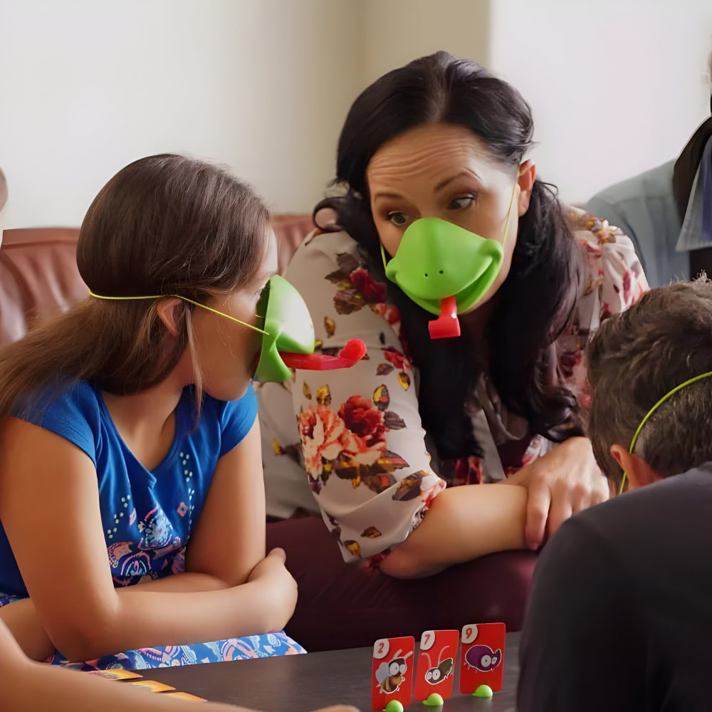 Board Game Kids Party Skill Set Chameleon Mask Tongue Challenge | Meowbutter