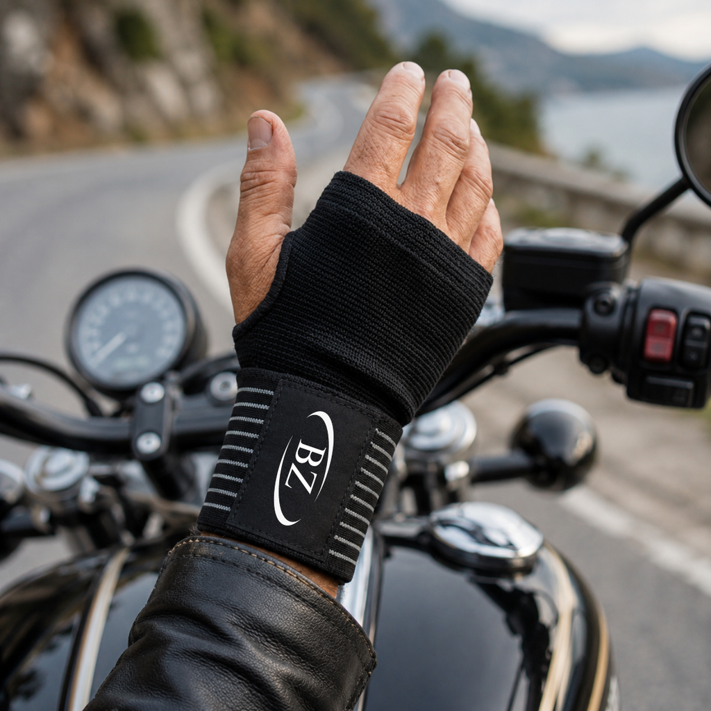 Supporto per polso da motociclista BikerZonez RideFlex™ - Meowbutter