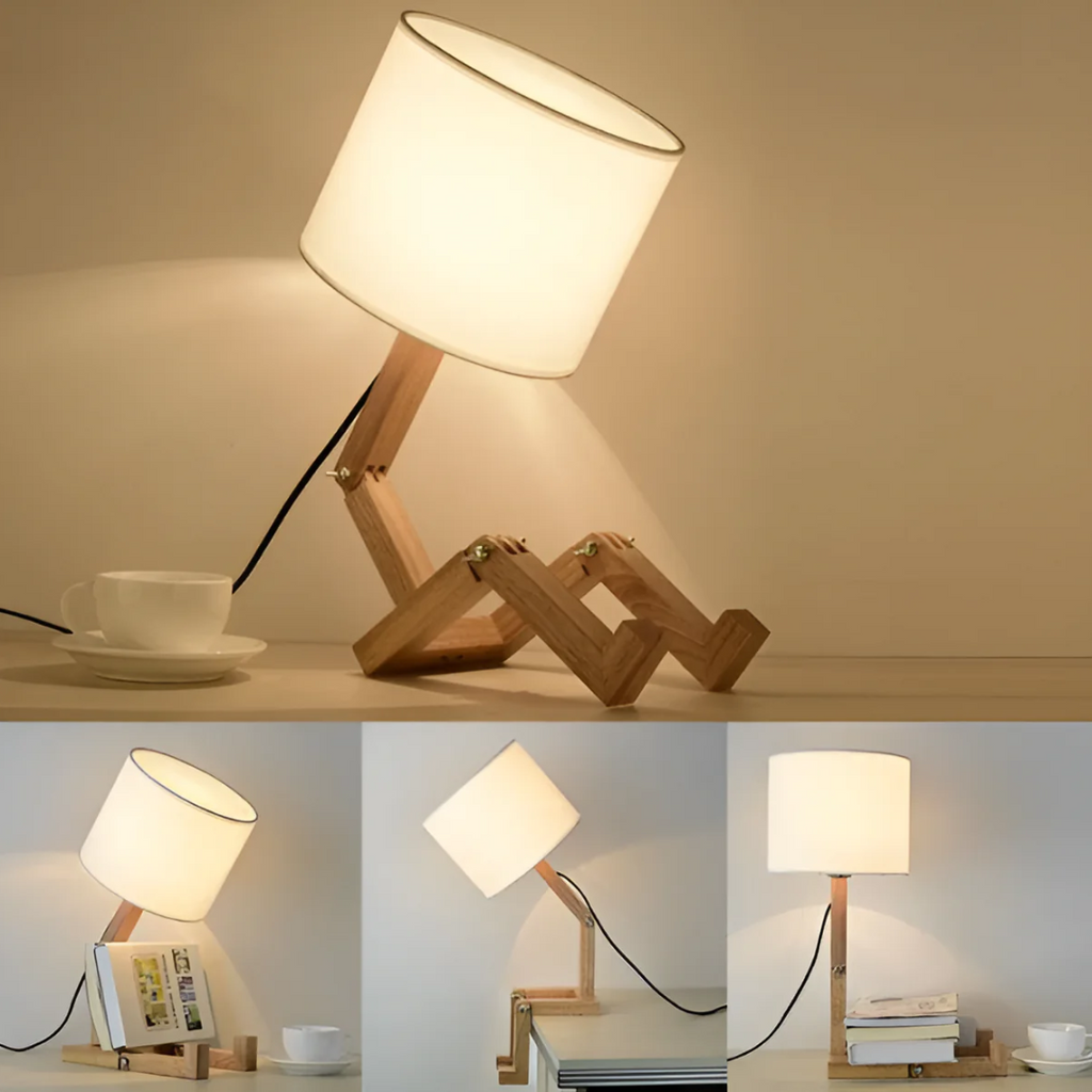 Rilna Table Lamp | Flexible Wooden Design Light | Meowbutter