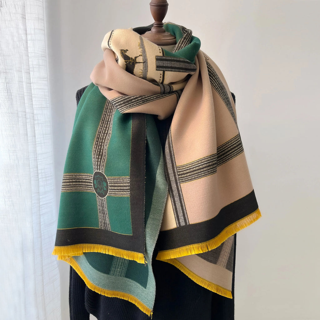 The Royal Scarf 100 Percent Cotton Geometric Knit Wrap