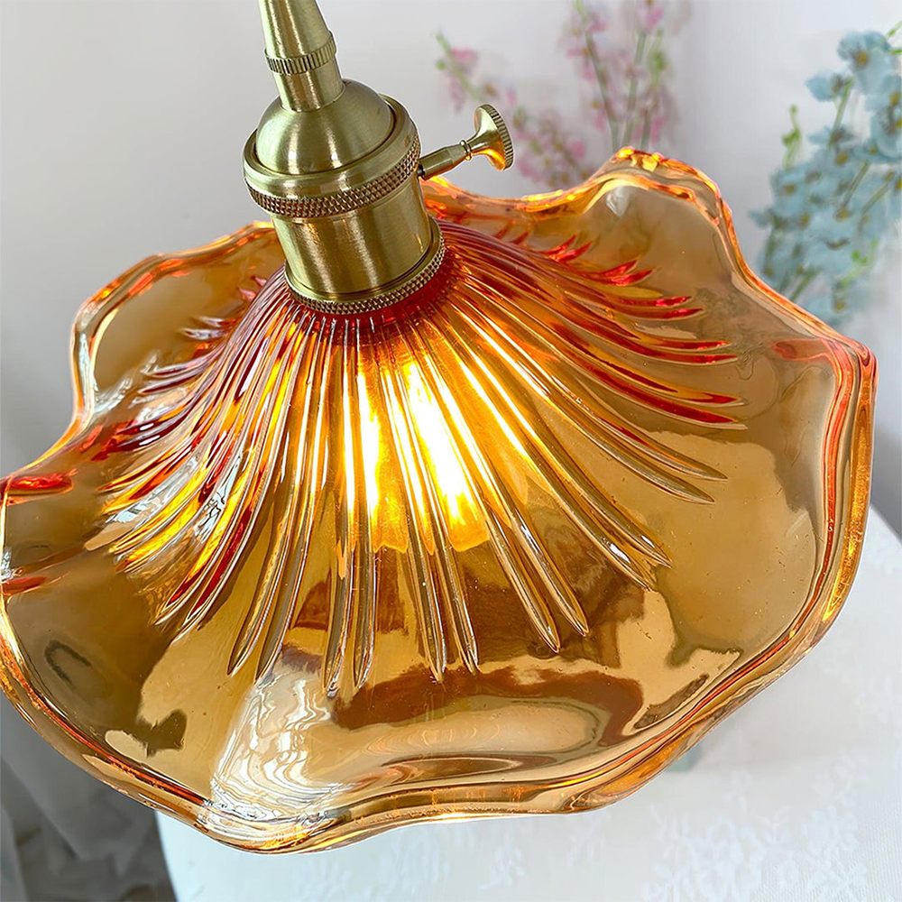 Illuminate Your Room with Elegance | Flower Glass LED Pendant Light | Meowbutter