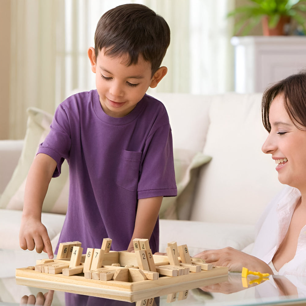 Board Game Wooden Math Learning Family Tabletop Educational Set | Meowbutter