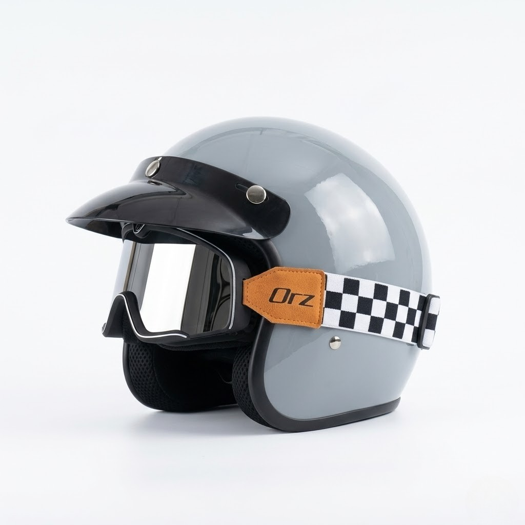 Casco Abierto Urban Retro – Protección Aprobada DOT y ECE - Meowbutter