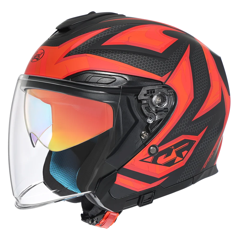 Casco IronRide Open Face con Doble Visera – Certificado DOT - Meowbutter