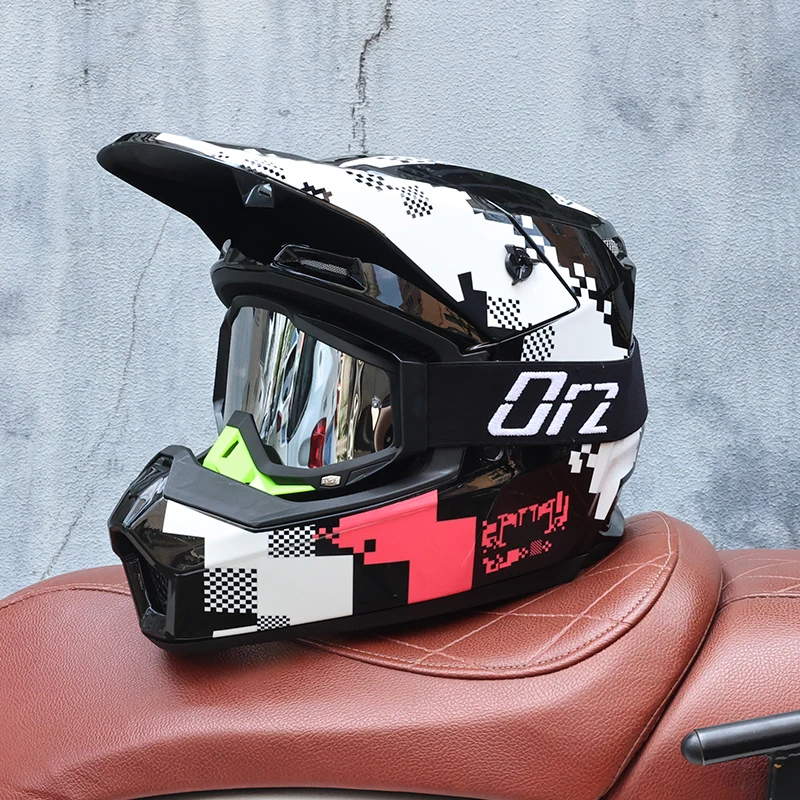 Casque intégral tout-terrain ORZ Motocross - Meowbutter