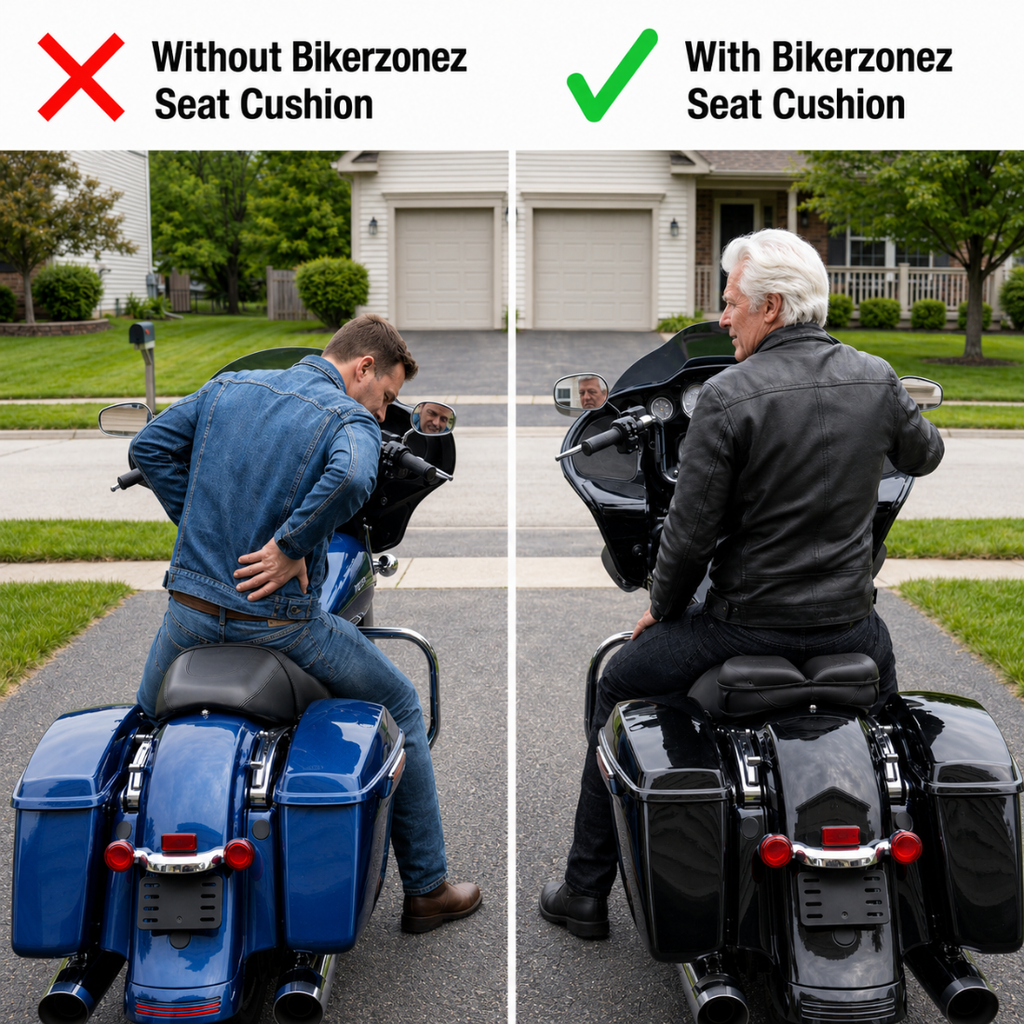 Poduszka na siedzenie motocyklowe Bikerzonez HexFlow - Meowbutter