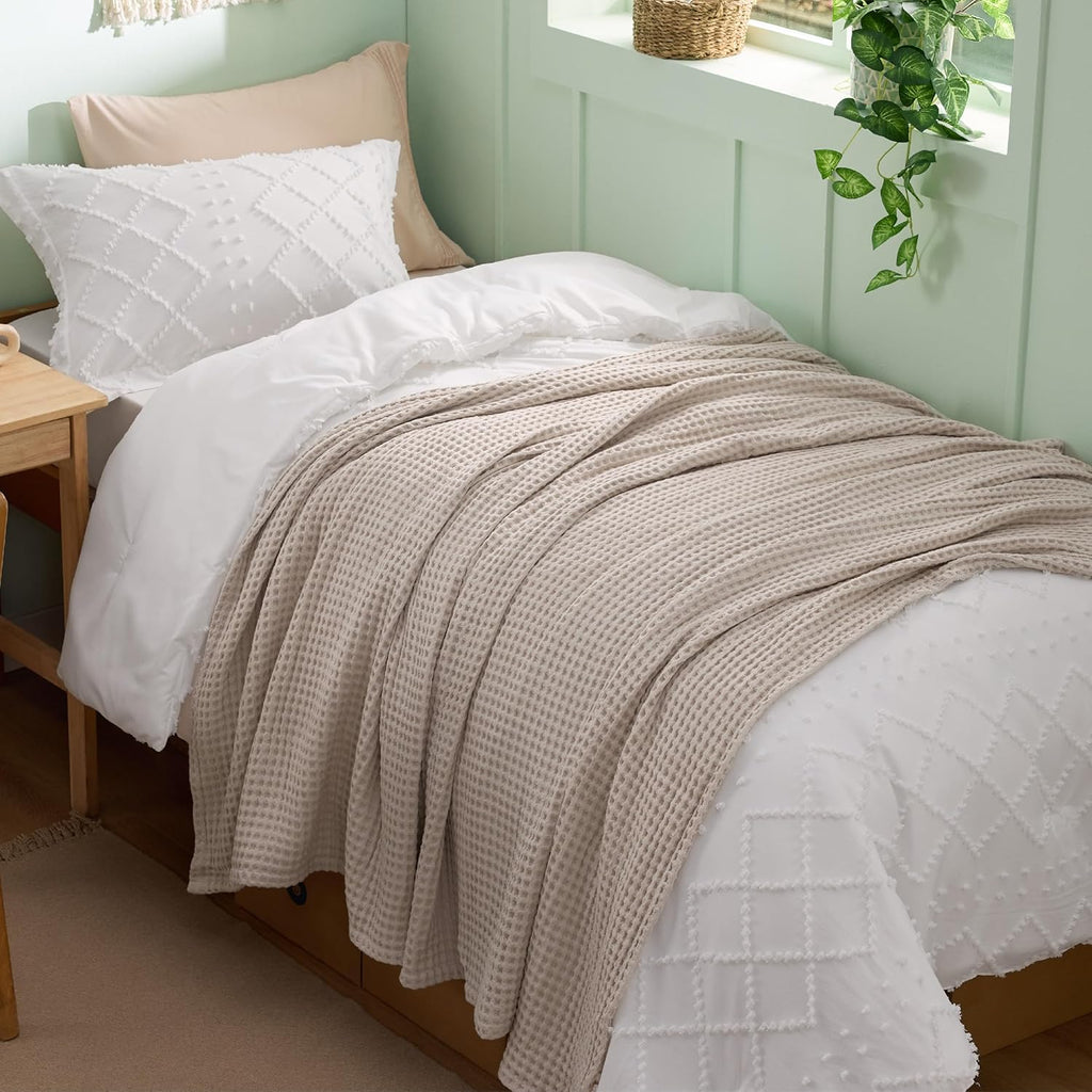 Lehká deka Cozy Comfort ze 100% bavlny s vaflovou vazbou - prodyšná struktura