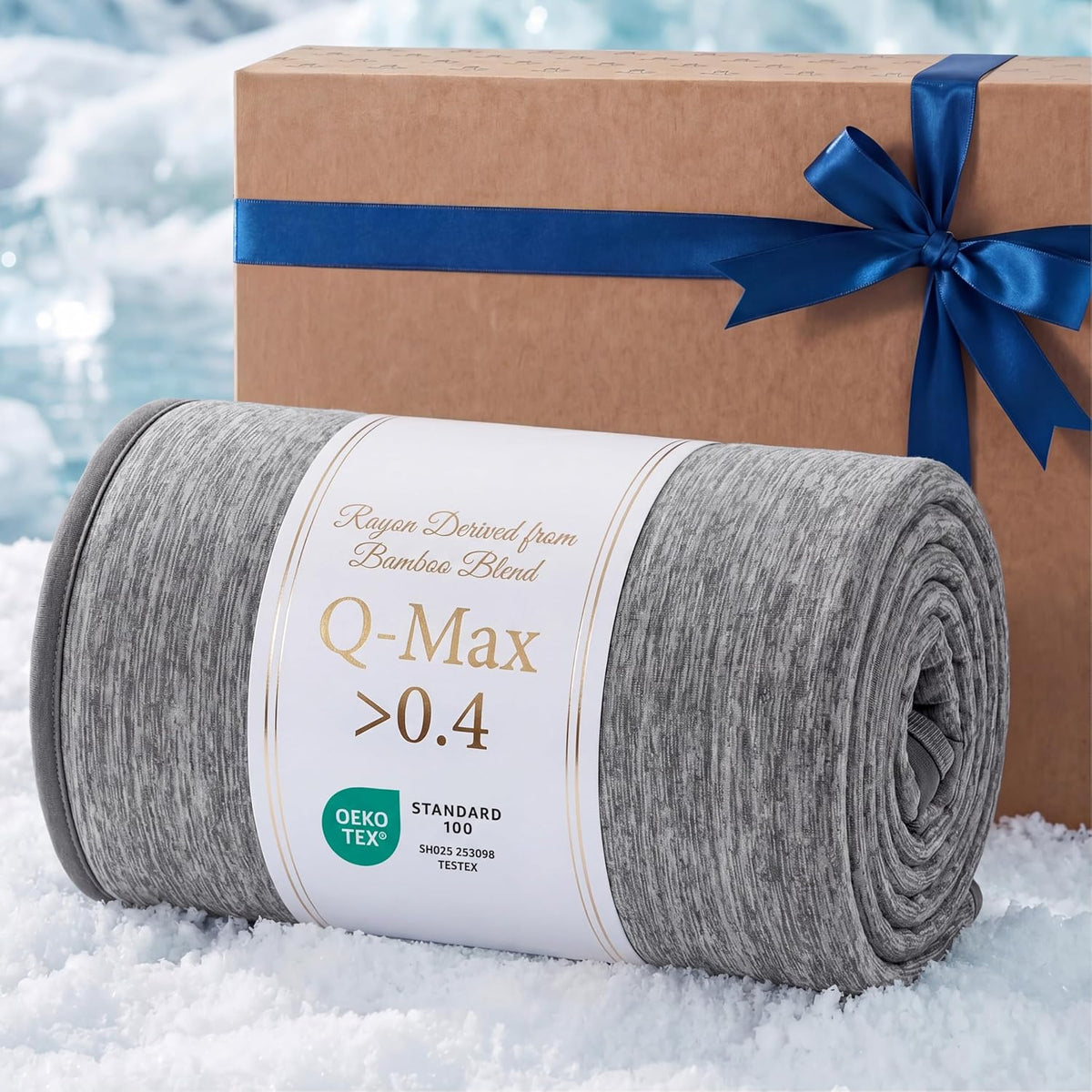 Cozy Comfort bambus-kølende plaid - let, temperaturregulerende